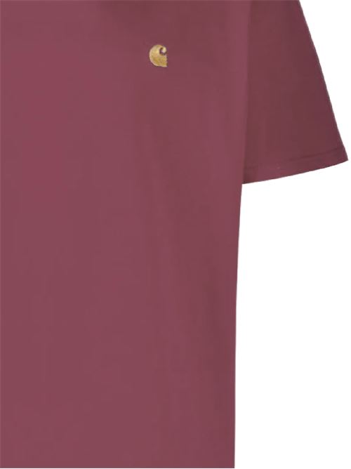 S/S Chase T-Shirt CARHARTT WIP | I0263912BBXXDUSTY FUCHSIA/GOLD